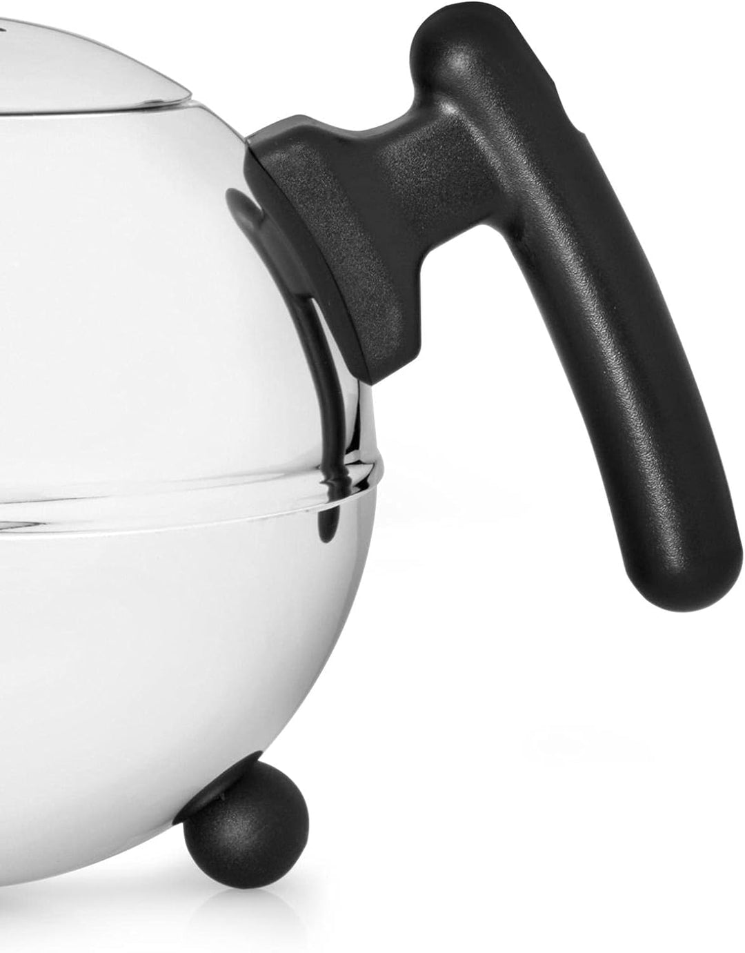Teekanne Set 1.2 Liter - Edelstahl doppelwandig silber - Grosse Edelstahlteekanne mit Deckel mit Tee