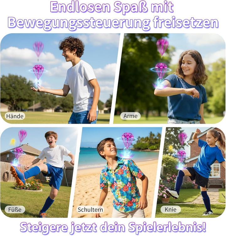 Fliegender Ball Lite Spielzeug, Mini Drohne KI-Bewegungssteuerung &amp; 360°-Flip, Wiederaufladbare Droh