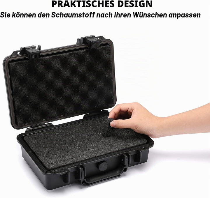 CASOMAN 11.5-Inch Water-proof & Explosion-Proof Box, with Cush- Proof Sponge, IP67 Water Proof Grade