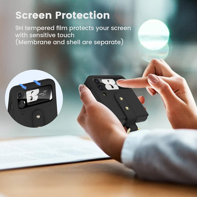 HWeggo Handyhülle für Samsung Galaxy Z Flip 4 Hülle,Ultradünne PC Samsung Z Flip 4 Schutzhülle mit ä