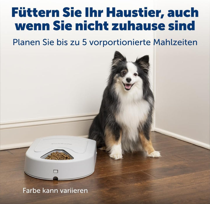 PetSafe Futterautomat für 5 Mahlzeiten für Hunde und Katzen, Futterspender, Mahlzeiten planen, 5 Sch