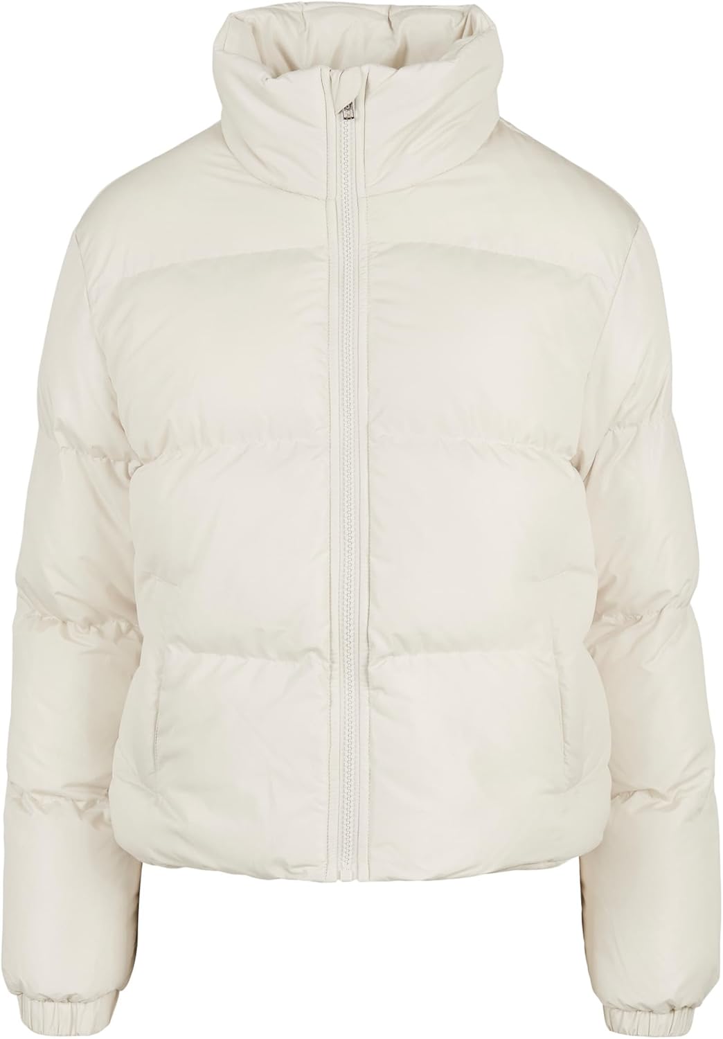Urban Classics Damen Ladies Short Peached Puffer Jacket L whitesand, L whitesand