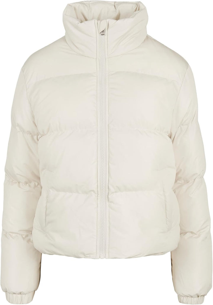 Urban Classics Damen Ladies Short Peached Puffer Jacket L whitesand, L whitesand