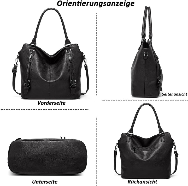 TAN.TOMI Handtasche Damen,Handtaschen Set,Umhängetasche Gross Schultertasche Frau Elegant Henkeltasc