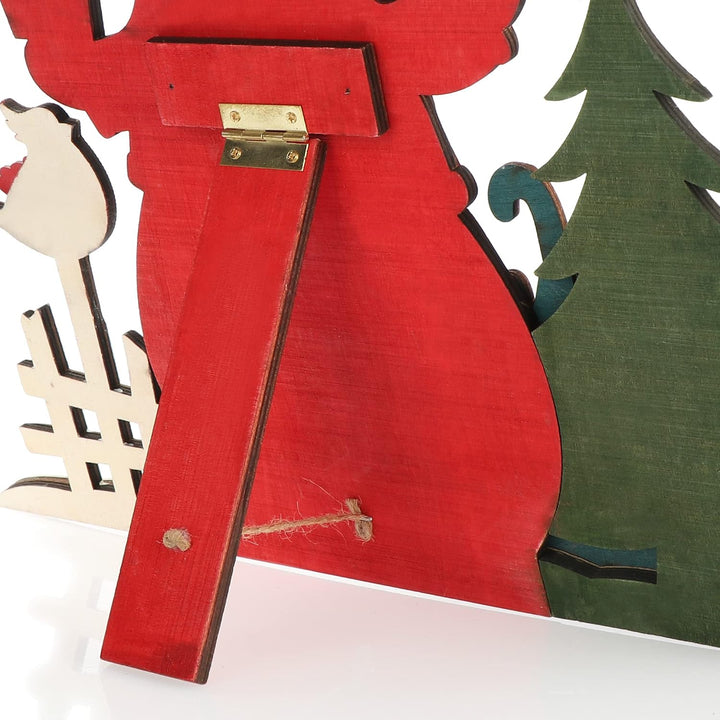 com-four® Dekorativer Aufsteller für Weihnachten, XL Weihnachtsmann Santa mit Geschenken - Gross, Sa