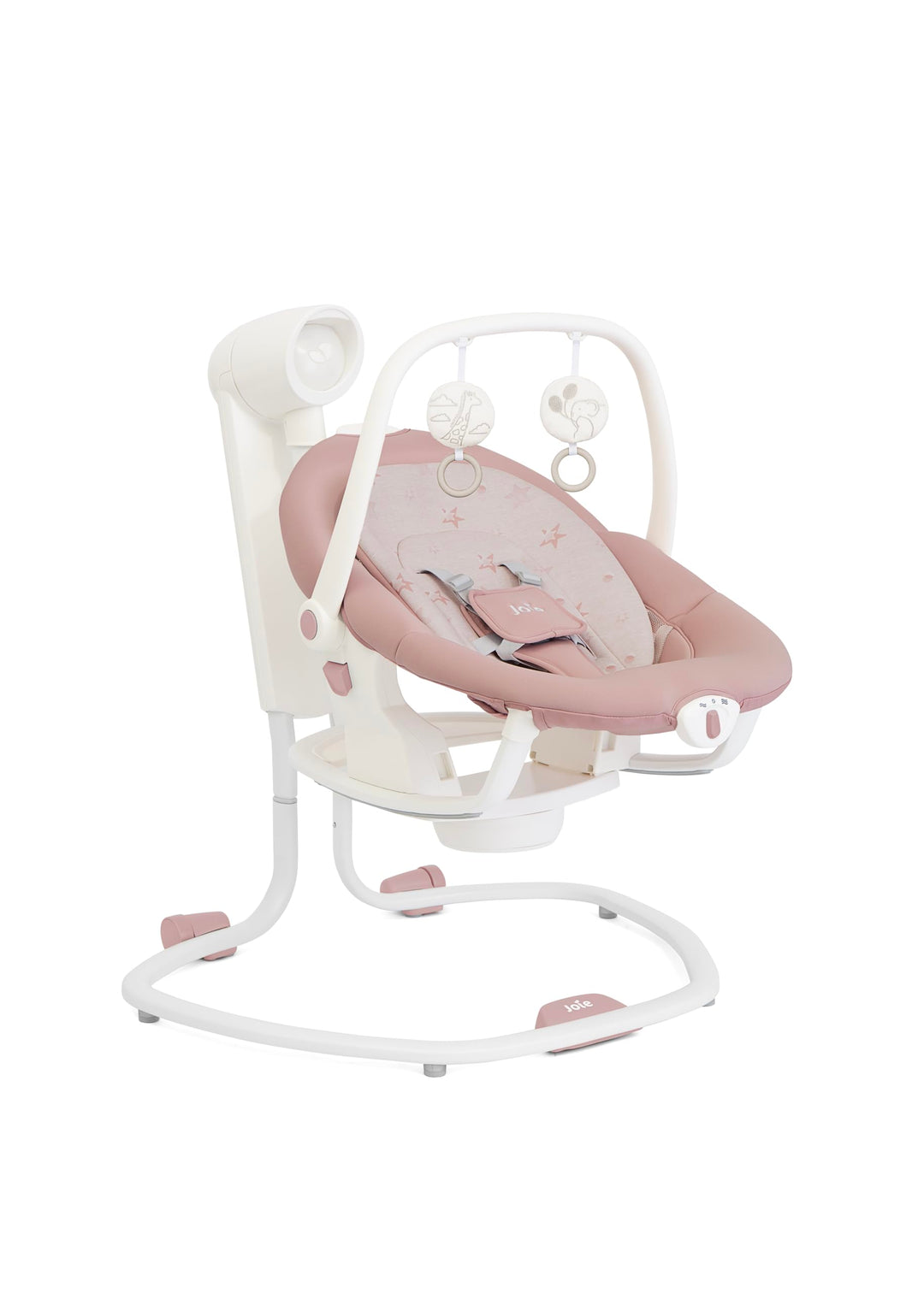 Joie Serina 2-in-1 Babyschommel, Afneembare wipstoel, 6 schommelsnelheden, 3 ligstanden, Speelboog –