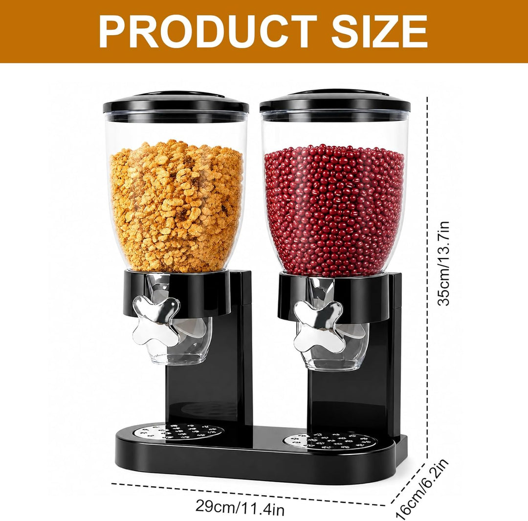 Cereal Dispenser Countertop 2L 2er Pack, Luftdichter Müslispender für die Organisation des Küchenvor