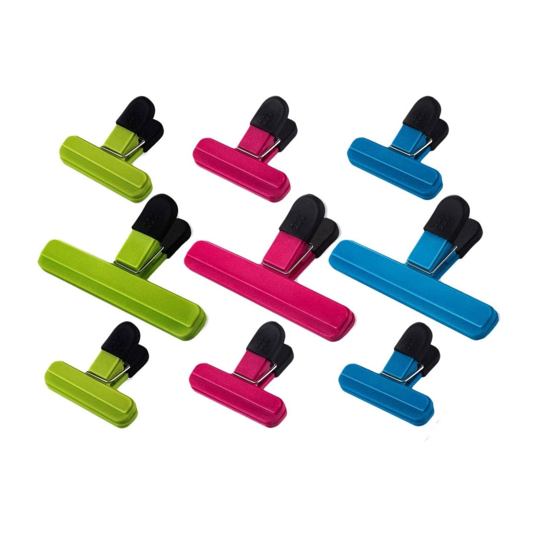 Lebensmittel-Clips,9 Stück Verschluss Verschlussklemmen Kunststoff Tüten-Clips für Küche,Büro,Garage