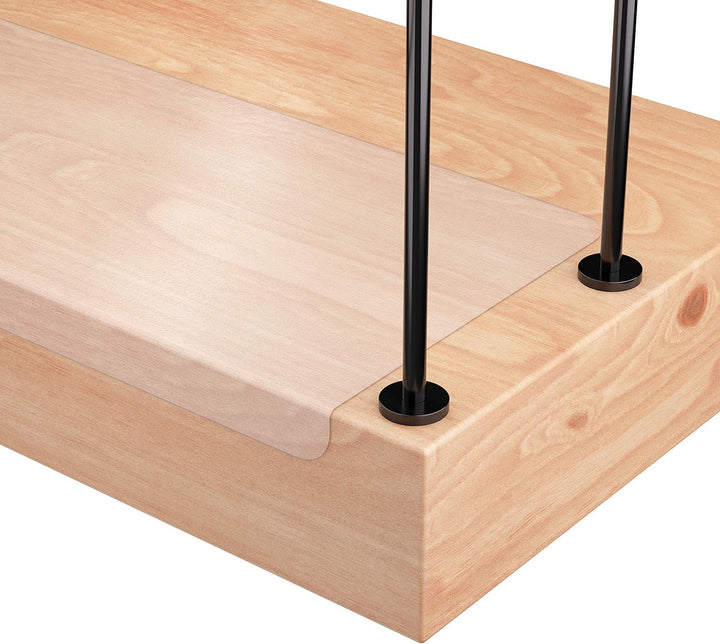 13 x Sossai® Stufenmatte STAIR PROTECT | 20 x 65 cm | transparent und selbstklebend | Treppenschutz
