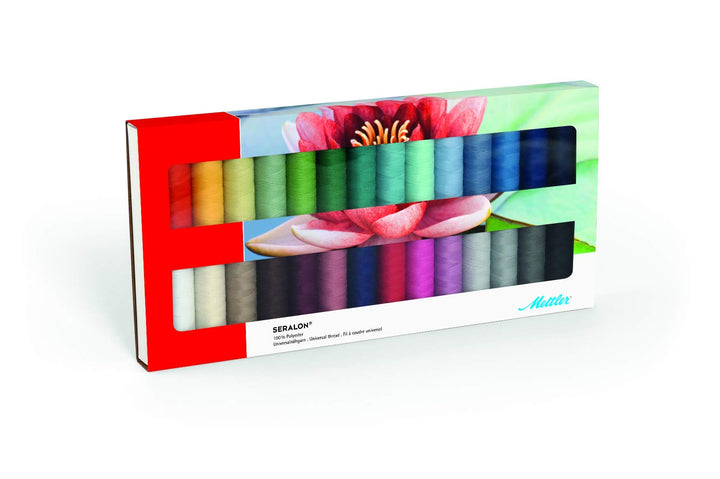 Mettler SERALON 28er Kit Nähgarn Set: Universal Garn zum Nähen oder Sticken, Nähgarn für Nähmaschine