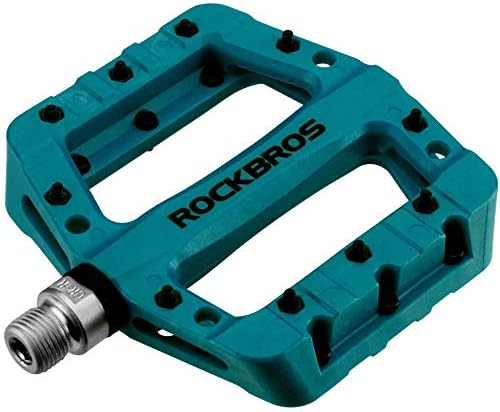 ROCKBROS Fahrradpedale Nylon Composite Flatpedale 9/16 MTB Pedale 3 Bearing rutschfest Wasserdicht A