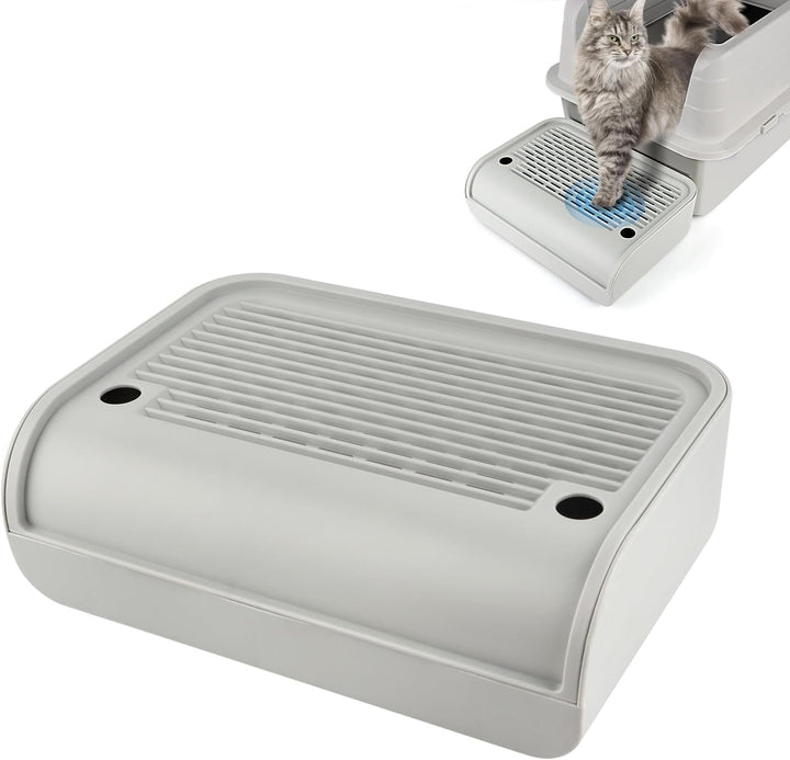 Kalolary Katzenstreu-Rampe mit Filtersystem – rutschfeste Treppe für Katzentoilette, Litter Catcher