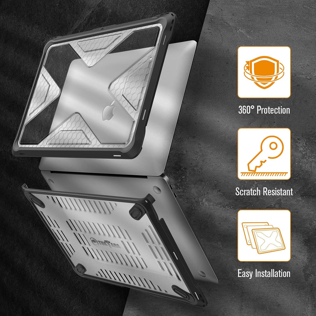 Fintie Hülle kompatibel mit MacBook Air 13 (2018-2020 Version) A2337(M1)/A2179/A1932, Ganzkörper-Rug