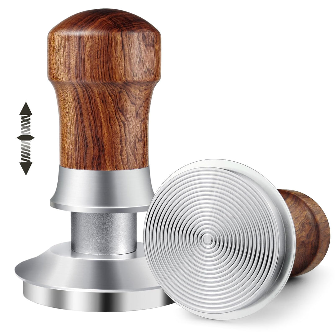 Tamper 51mm, 30lbs Druckregulierend Kaffee Tamper mit Edelstahl Basis, Anpressdruck Espresso Tamper