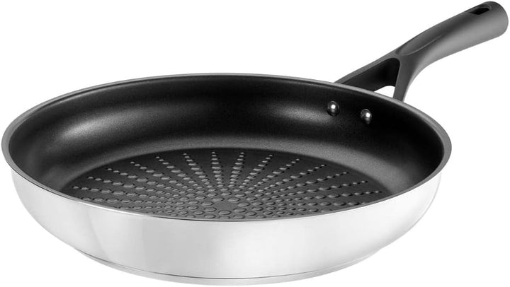Pyrex Expert Bratpfanne , Stahl INOX _ andere Spülschwamm, Schwarz und Grau, 20 cm, 20 cm