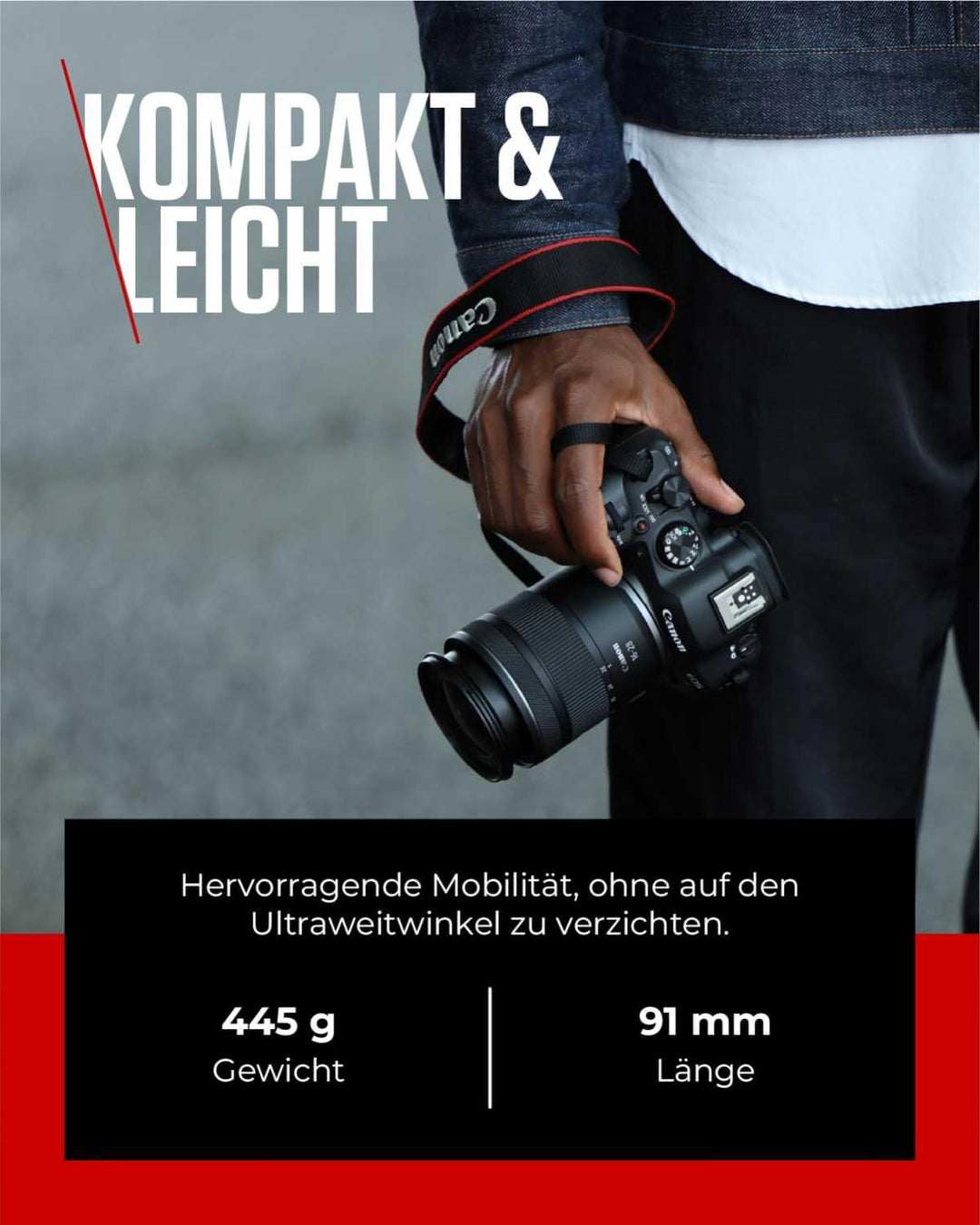 Canon Objektiv RF 16-28mm F2.8 is STM – Ultraweitwinkel-Zoomobjektiv mit 5,5-Stufen-Bildstabilisator