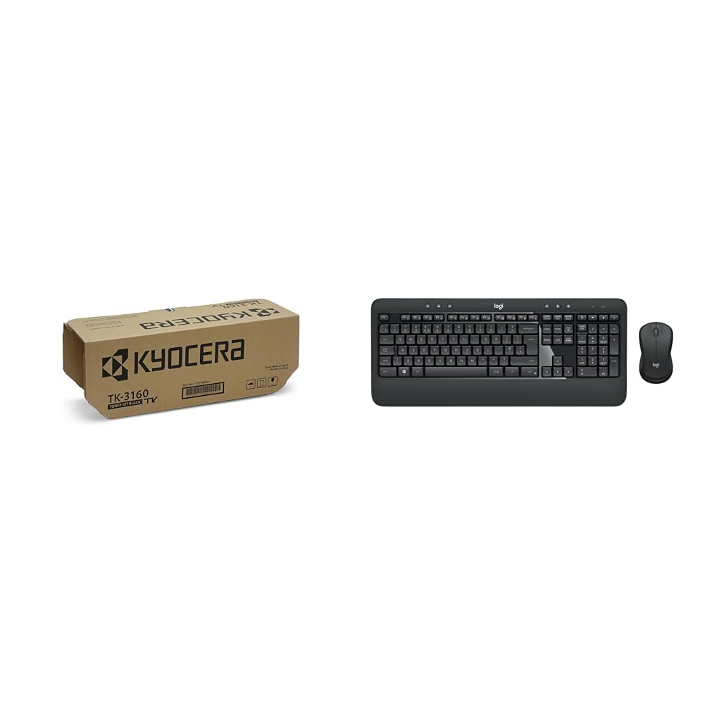 Kyocera TK-3160 Original Toner-Kartusche Schwarz 1T02T90NL1. Kompatibel für ECOSYS M3145dn & Logitec