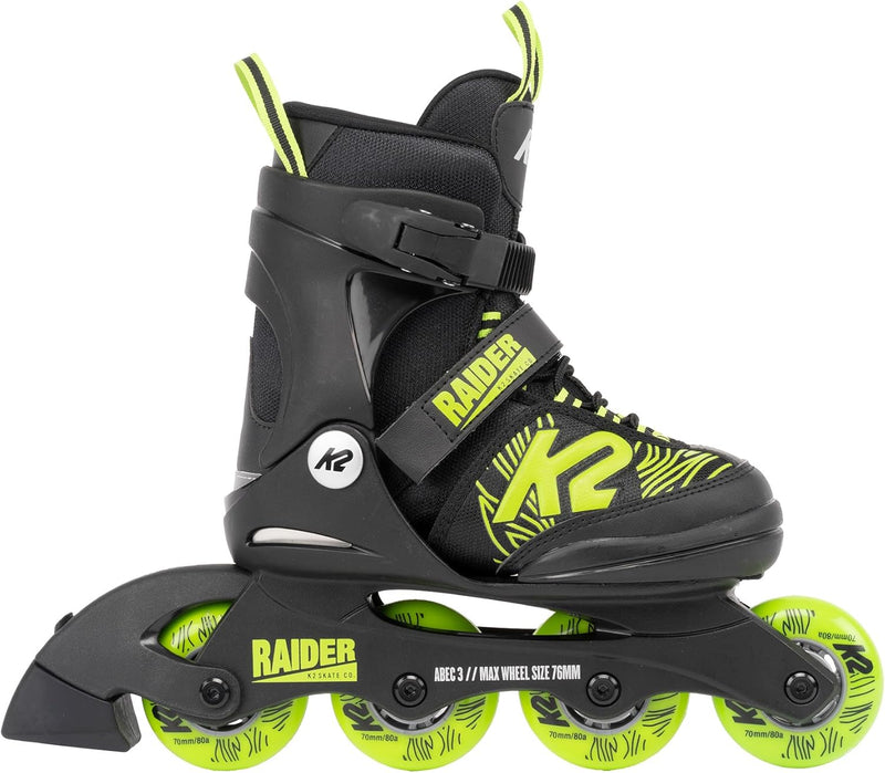 K2 Raider Inlineskates Kinder 11-2 Schwarz/Limettengrün, 11-2 Schwarz/Limettengrün