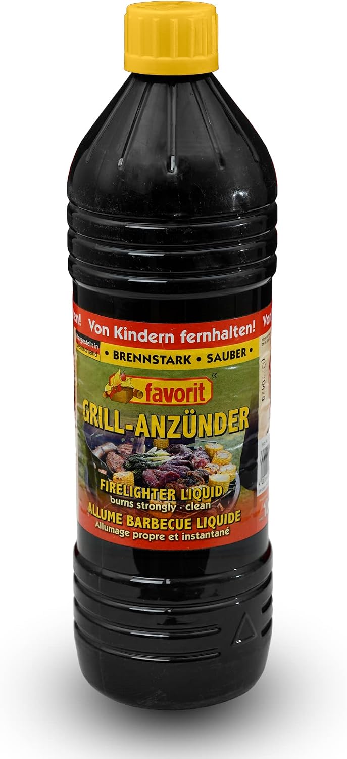 Favorit Lampenöl (klar, 1 Liter, mit Spritzausgiesser und Kindersicherheitsverschluss, aus reinem Pa