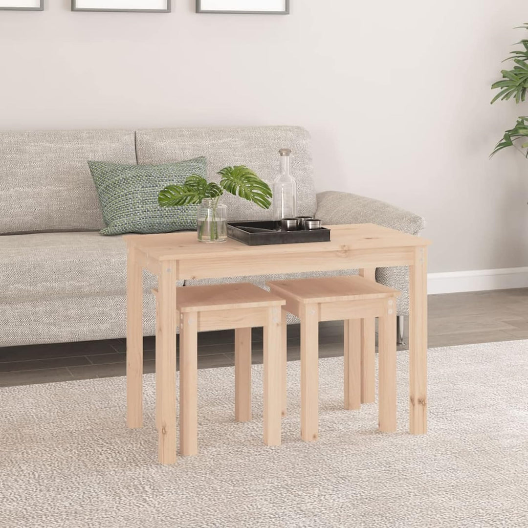 Tidyard Satztische 3 STK.Tischset Beistelltisch Satztisch-Set Tisch Seitentisch TeetischKaffeetisch