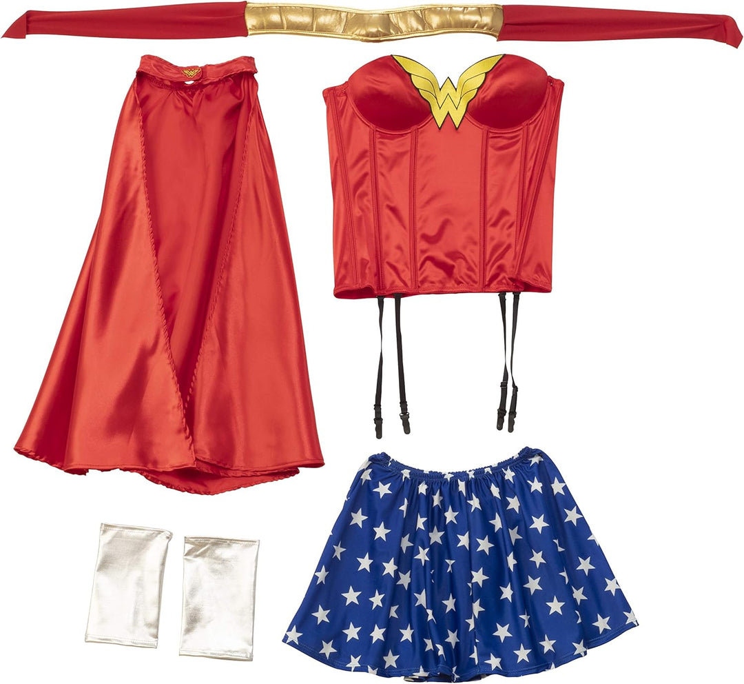 Rubie's Offizielles DC Comics Wonder Woman Korsett Damenkostüm, Superhelden-Kostüm für Erwachsene