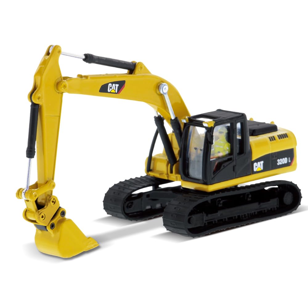 Diecast Masters 85652 - Caterpillar Bagger mit Zubehör 320D, Massstab 1:87, ca. 11,7 x 4,5 x 4,8 cm,
