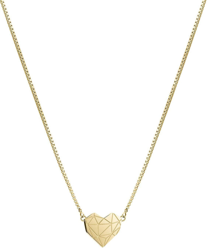 LIEBESKIND BERLIN Damen-Collier Edelstahl, Bundle mit Armband Herz 20 cm