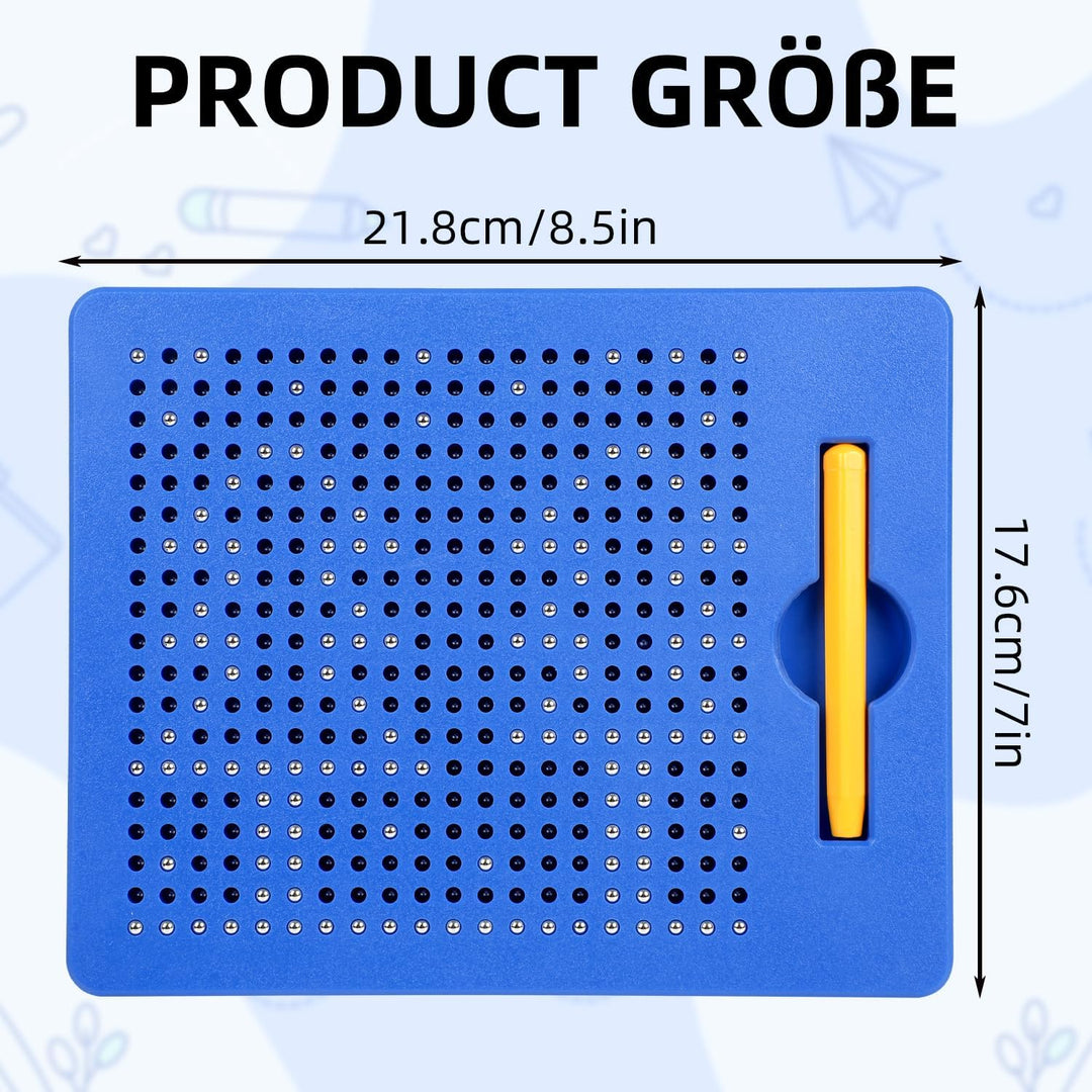 Magnetische Zeichentafel,2 Stück Zaubertafel,Pädagogisches Zeichentablett,Magnet Spiel mit Kugeln un