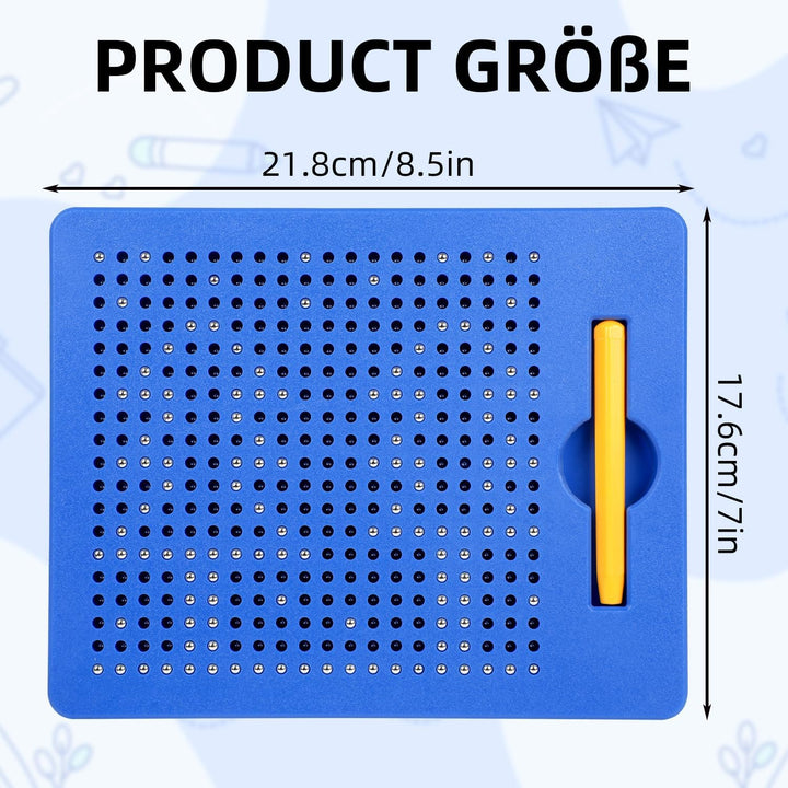 Magnetische Zeichentafel,2 Stück Zaubertafel,Pädagogisches Zeichentablett,Magnet Spiel mit Kugeln un