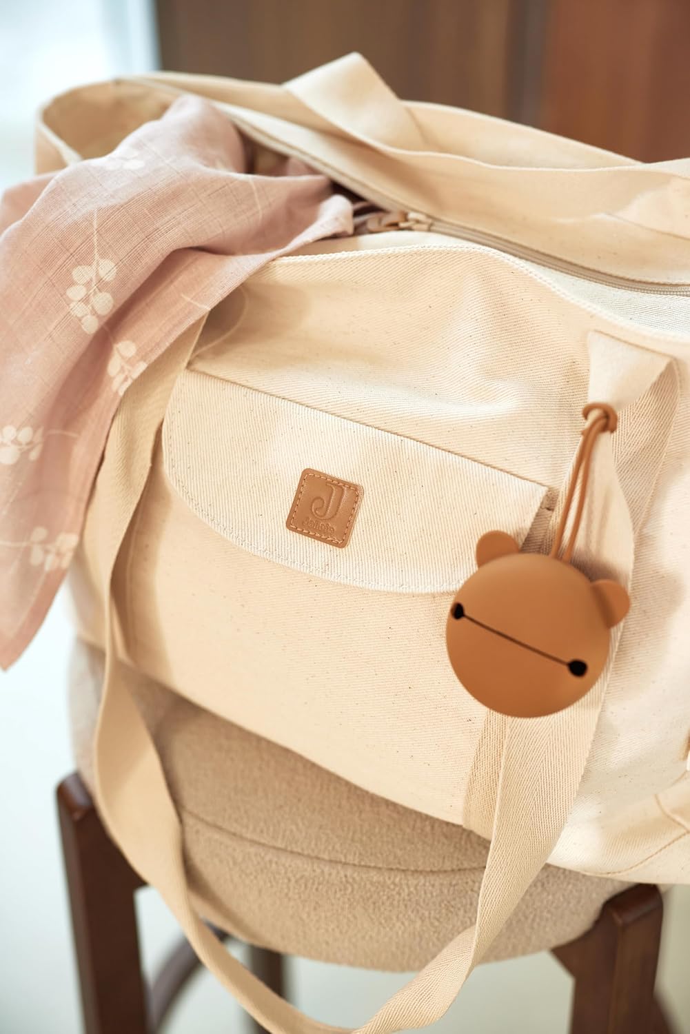 Jollein Wickeltasche Shopper Twill, Natural, Twill, Natural