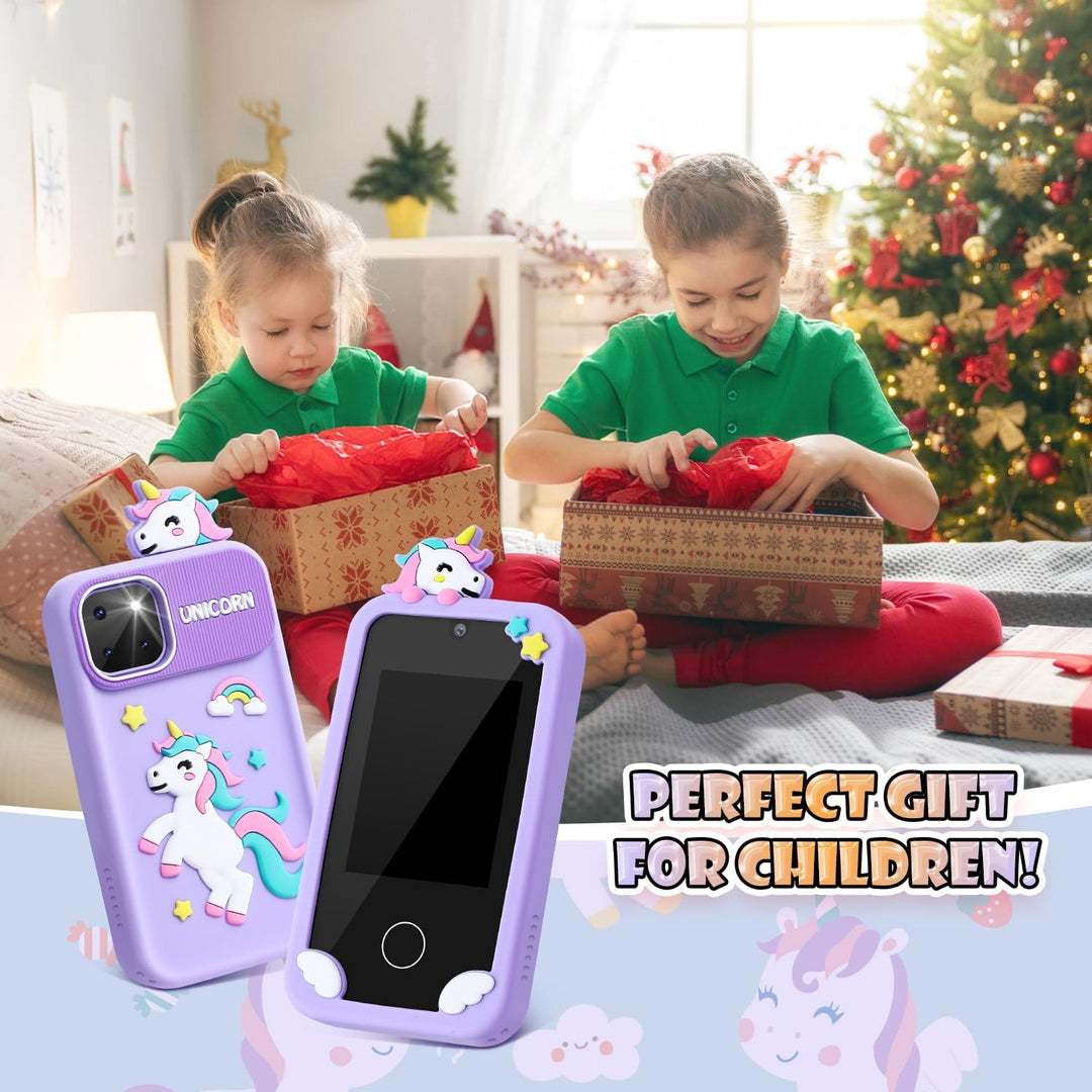 Kinder Smartphone Spielzeug, Weslery Handy mit Touchscreen, Doppelkamera MP3 Musik Player Kleinkind