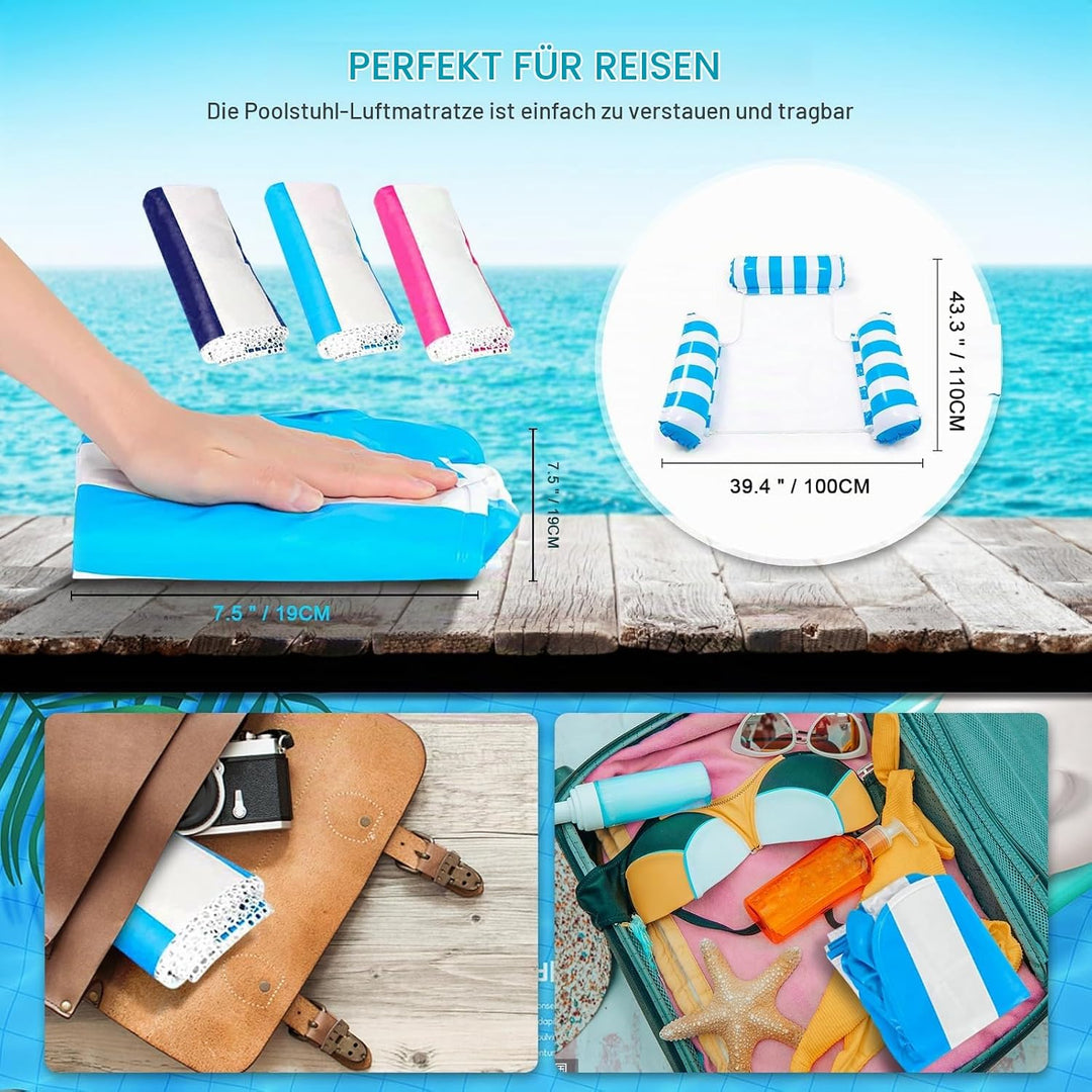 Luftmatratze Pool Wasserhängematte Erwachsene Luftmatratze Wasser Mit Netz Pool Zubehör Spass Schwim