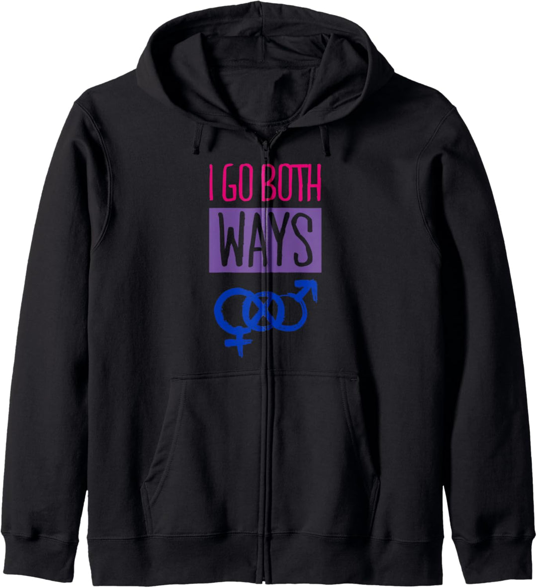 I Go Both Ways Cute Bisexual Pride Quote Stuff Symbol Kapuzenjacke