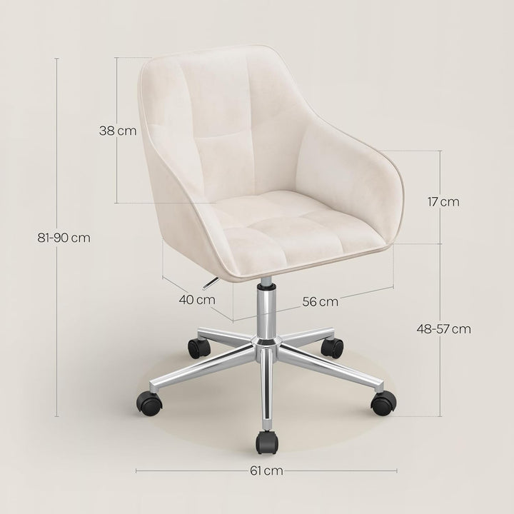 WOLTU Homeoffice Stuhl, Schreibtischstuhl, Drehstuhl, Schminkstuhl, höhenverstellbar, bis 150 kg bel