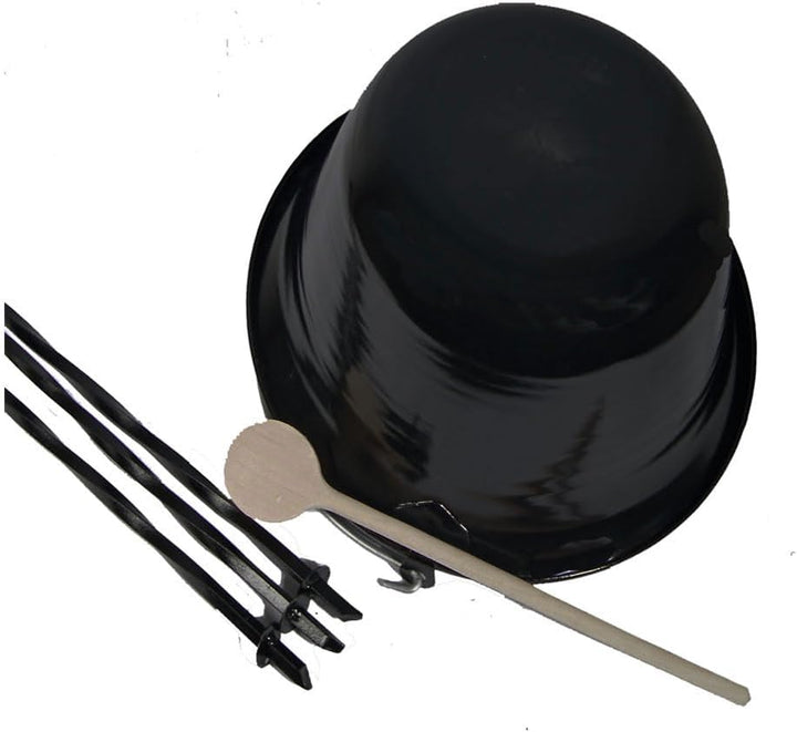 Set Ungarischer 4 L Gulaschkessel Emaille + Dreibein 1,0 m + Gratis Kochlöffel Suppenkessel Hordento