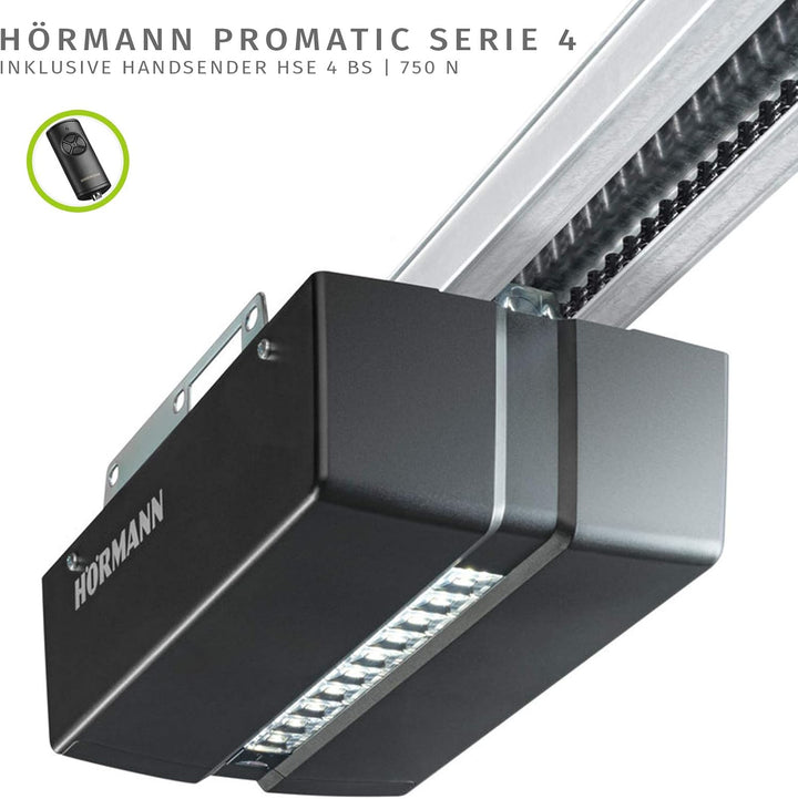 Hörmann Garagentorantrieb Pro Matic Serie 4, 4510293, schwarz & Handsender HSE 4 BS (Frequenz 868 MH