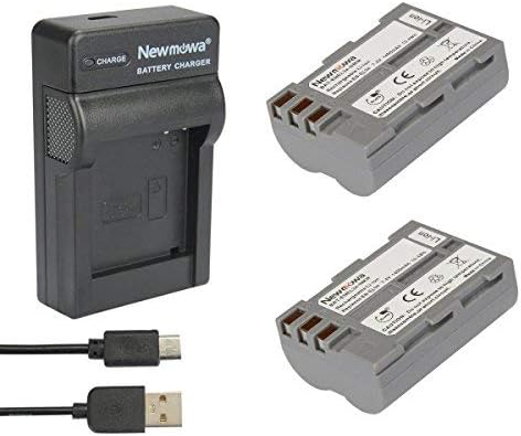 Newmowa Ersatz Akku EN-EL3 (2er Pack) und Tragbar Micro USB Ladegerät Kit für Nikon EN-EL3,Nikon EN-