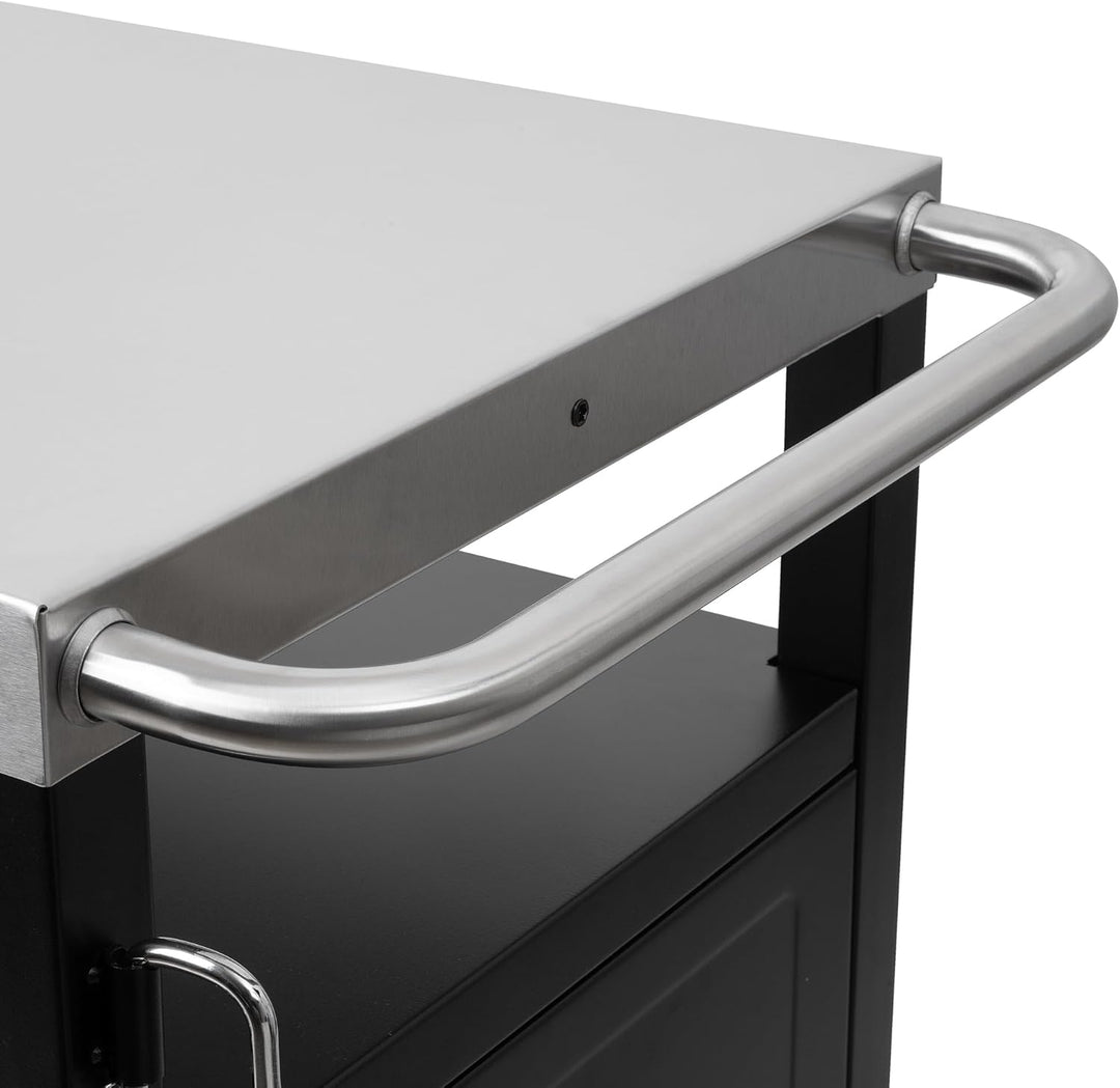 BBQ-Toro Grillwagen 103,5 x 59 x 81 cm | Silber/Schwarz | Grilltisch mit grosser Arbeitsfläche | Gri