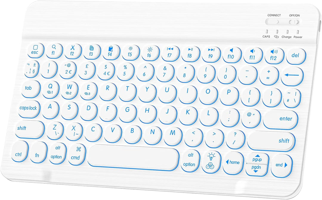 HUOBAO Kabellose Bluetooth-Tastatur, Multi-Geräte-Tastatur mit Hintergrundbeleuchtung für iPad, iPho