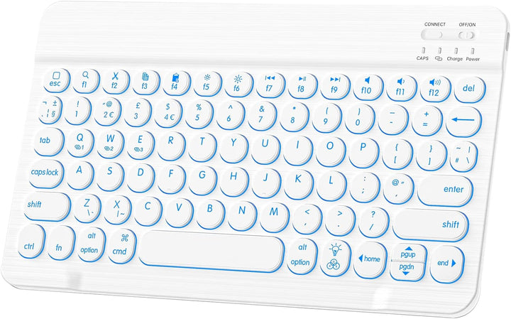 HUOBAO Kabellose Bluetooth-Tastatur, Multi-Geräte-Tastatur mit Hintergrundbeleuchtung für iPad, iPho