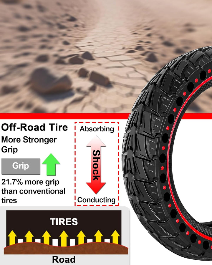 BABEJIA 1PCS Scooter Reifen 50/75-6.1 Tubeless, Werten Sie Ihr Fahrzeug auf mit Off-Road Reifen 8 1/