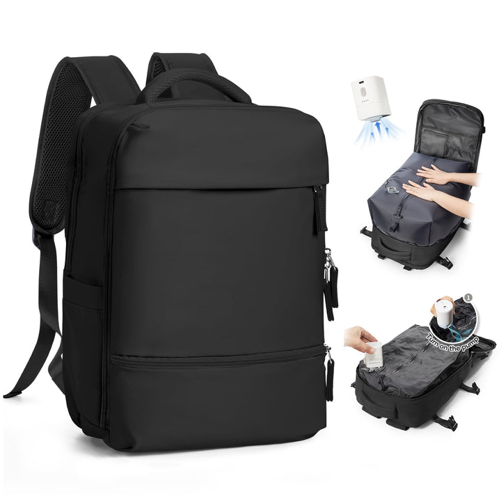 SZLX Grosser Reiserucksack Damen,Vakuum Rucksack mit Pumpe Ryanair Handgepäck 40x30x20 Herren, Wizza