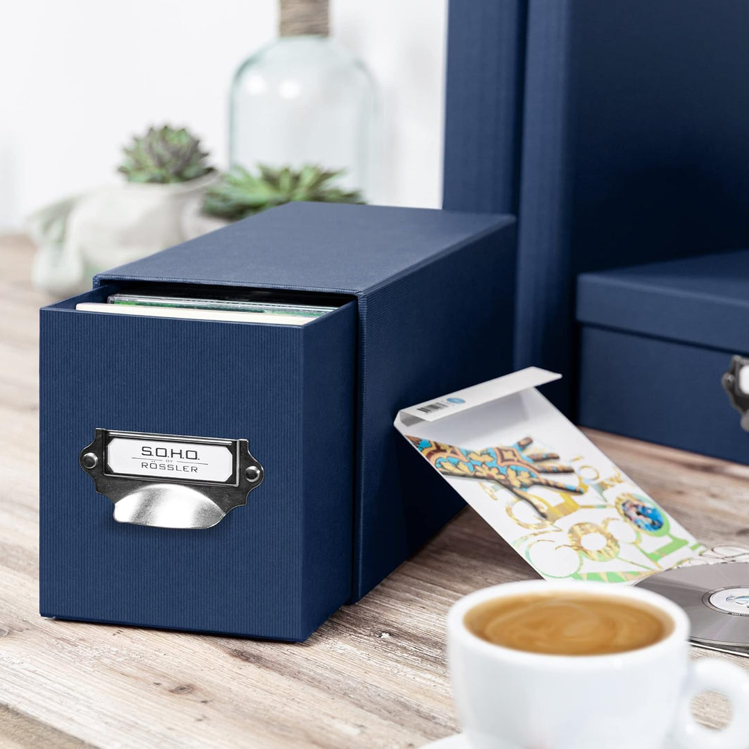 Rössler SOHO CD-Schubladenbox | Schubladen-Aufbewahrungsbox | Organizer mit Schublade | Storage Box