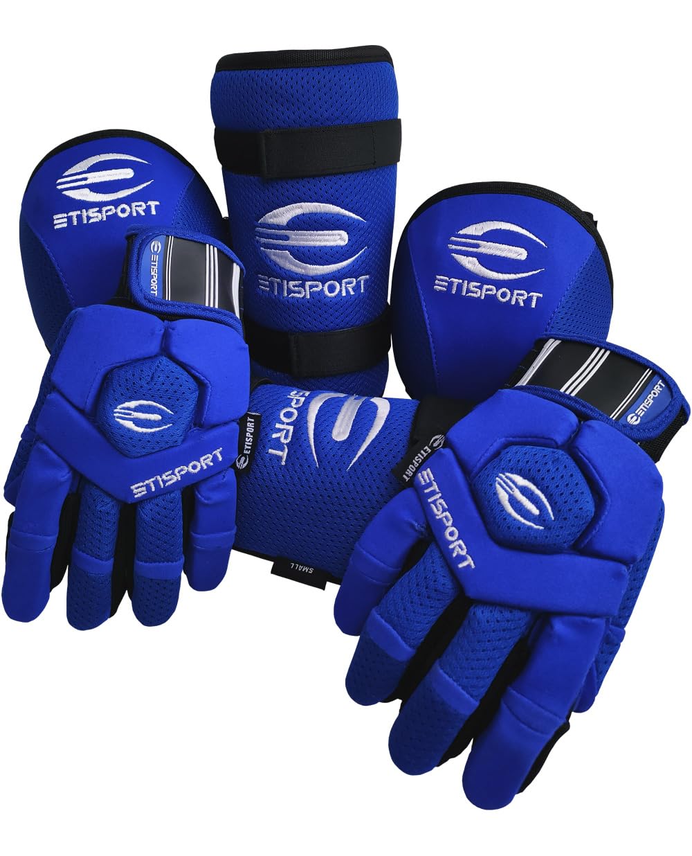 Schutzset, Handschuhe, Knieschützer, Schienbeinschützer für Rollhockey für Kinder Starter. Professio