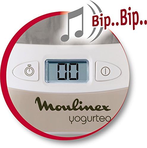 Moulinex YG231E32 Joghurtbereiter Yogurteo – programmierbar – inkl. 7 Joghurtgläser – LCD-Display –