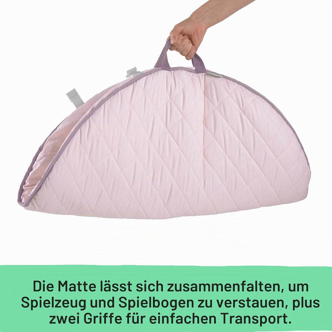 Ingenuity 12421 Cozy Spot Calla Wendedecke mit Spielbogen aus Holz, abnehmbaren Spielzeugen, Stützki