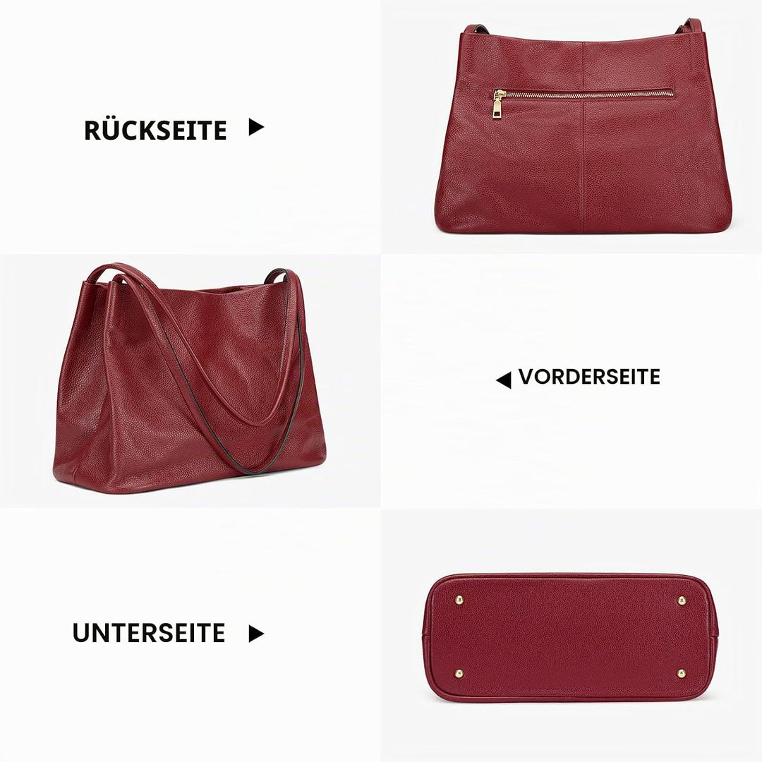Kattee Soft Damen Echtes Leder Totes Umhängetasche Geldbörsen und Handtaschen Umhängetasche mit Magn