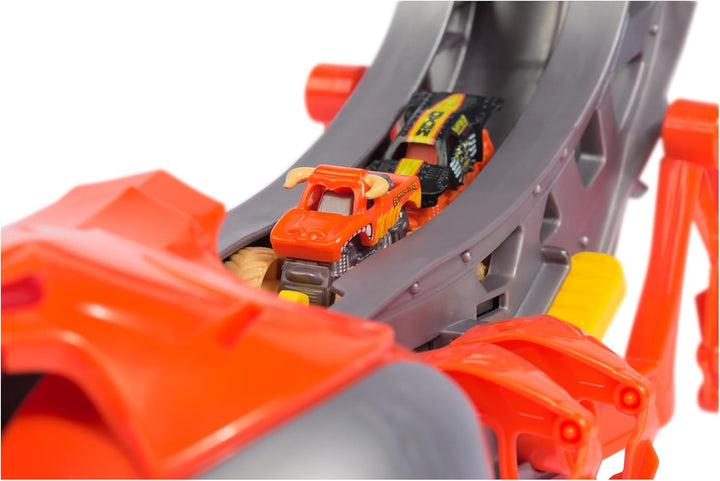 Monster Jam, EL Toro Loco's Venom Velocity Scorpion-Spielset, Rampenkatapult mit elektronischer Besc