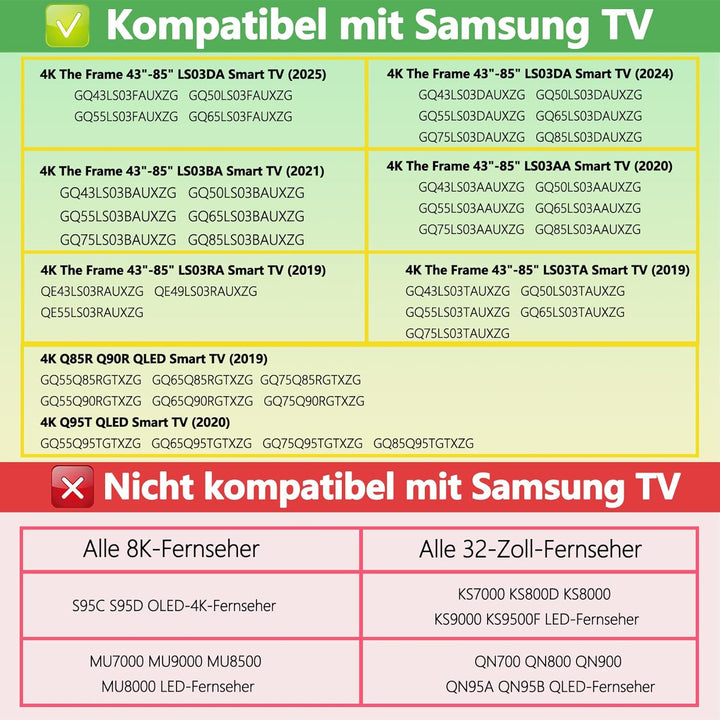 BN39-02470A 5 m/16 Fuss the Frame One Connect Kabel kompatibel mit Samsung Frame TV für LS03FA LS03D