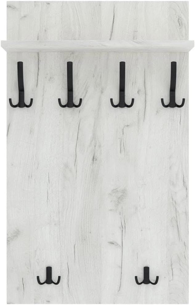 AKKE 100x60 | MAXI Garderobenpaneel Wandgarderobe Garderobe Wandpaneel Kleiderstange SCHWARZ | WHITE